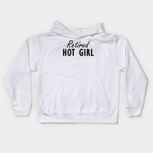 Retired Hot Girl Kids Hoodie